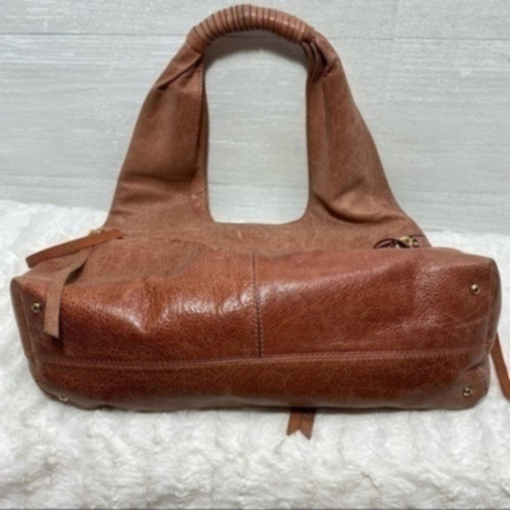 Aimee Kestenberg Slouchy Distressed Pink Leather Hobo Bag - Picture 8 of 15